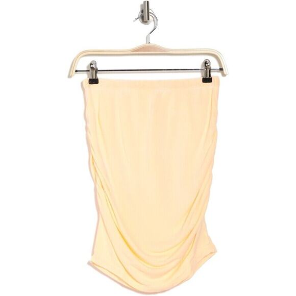 SUNDRY NEW $106 Ruched Seam Bodycon Skirt in Pop Peach Size 0 / XS - Picture 3 of 3